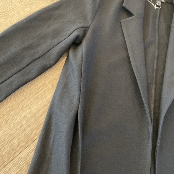 Eileen Fisher Boiled Wool Jersey Long Blazer women’s size xs black - Picture 11 of 13